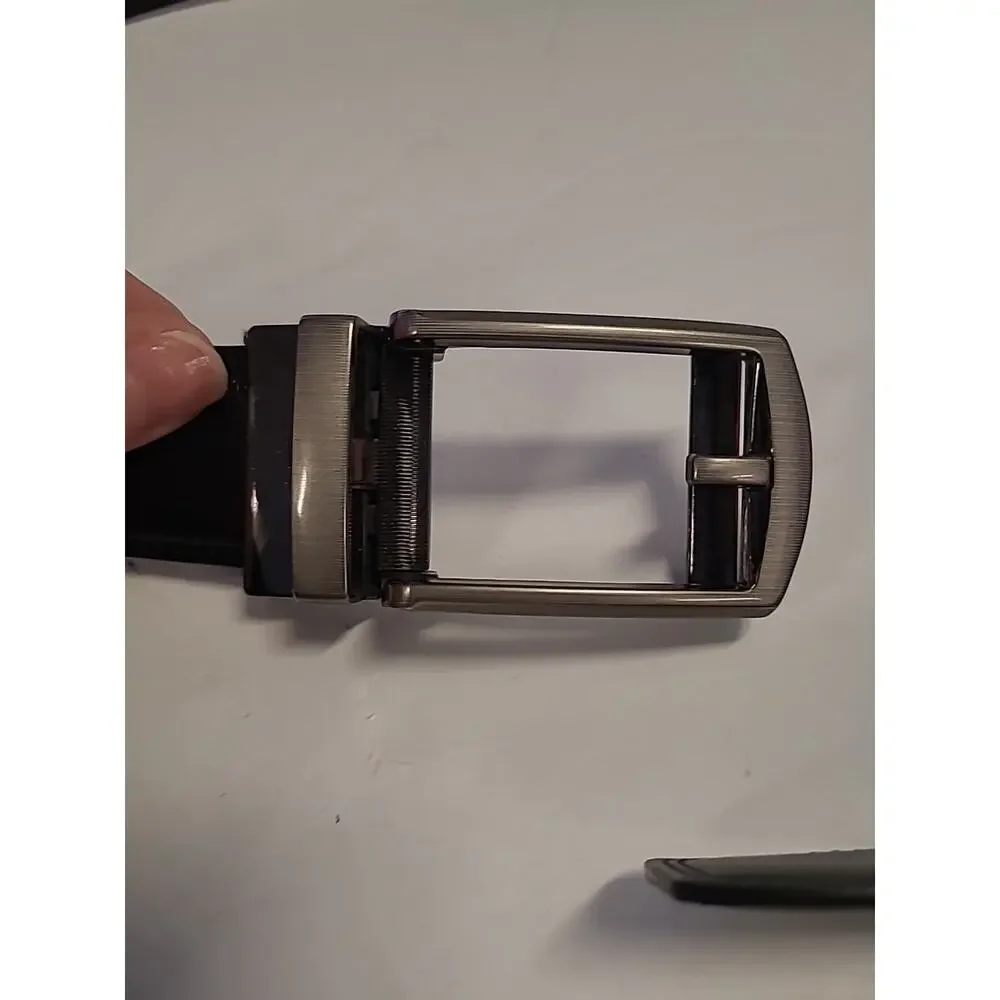 Mens Belt Leather Ratchet Belt Adjustable Fits 30 - 36